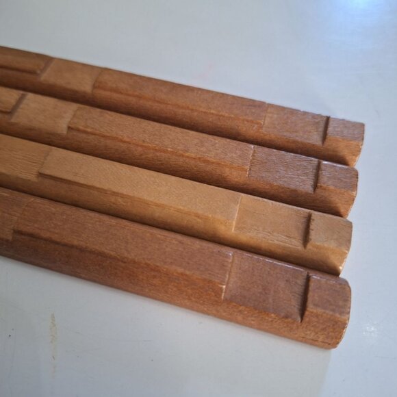 Lincoln Logs Flat Side Wood Triple Notch 8‎ Inch Long 4 Pieces Replacement Build - Picture 4 of 6